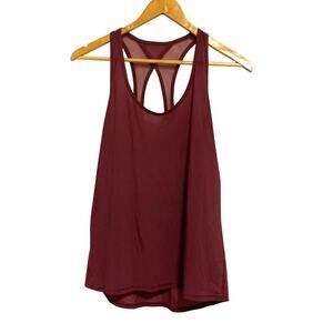 Lululemon Maroon Sheer Loose Fit Tank Top